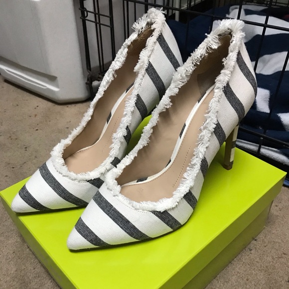 gianni bini black and white heels
